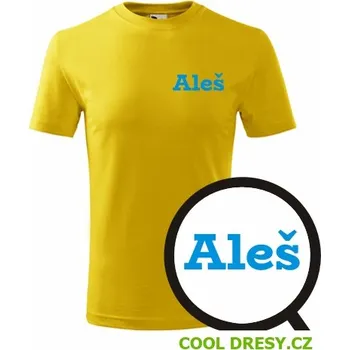 Chlapecké tričko Dětské tričko Aleš - Barva: žlutá, Velikost 6let