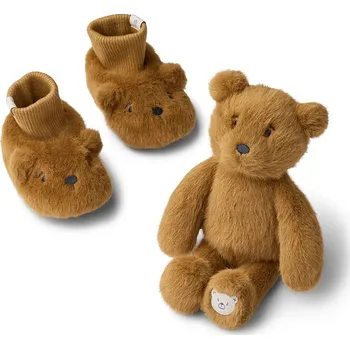 Chlapecké tenisky Dětské boty Liewood Basim Bear Baby Plush Gift Set LW20296.9BYA hnědá 82X, EUR 18-19