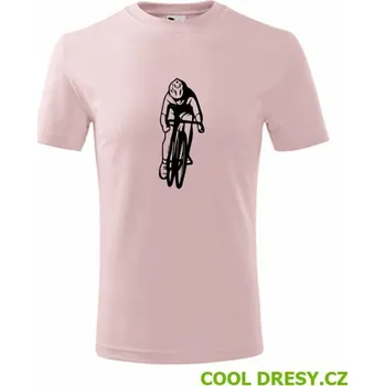 Chlapecké oblečení Dětské tričko cyklista - Barva: růžová, Velikost 6let