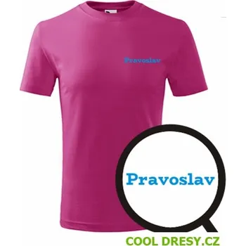 Dětské tričko Pravoslav - Barva: purpurová, Velikost 8let