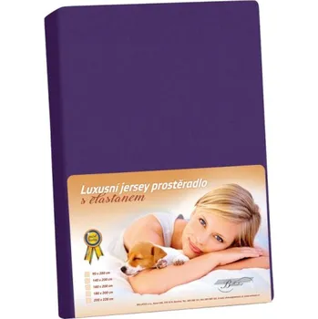 Prostěradlo Bellatex prostěradlo jersey LUX Švestková, rozměr 200x220 cm