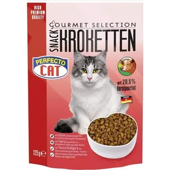Pamlsek pro kočku Perfecto Cat Kroketten snack 20,5% s HOVĚZÍ 125g