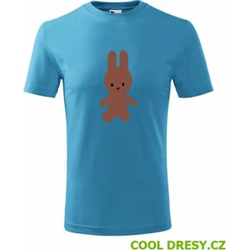 Dětské tričko s plyšákem 1 - Barva: tyrkysová, Velikost 8let