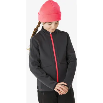 QUECHUA Dětská spodní lyžařská bunda na zip hřejivá 500 6–14 let 8 LET RŮŽOVÁ|ŠEDÁ