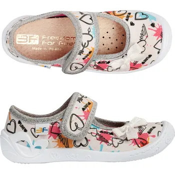 Dívčí bačkory 3F Freedom for feet 3F PAPUČKY dívčí Atena 3A3/17 srdce Velikost: 29