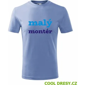Chlapecké oblečení Dětské tričko malý montér - Barva: nebesky modrá, Velikost 4roky
