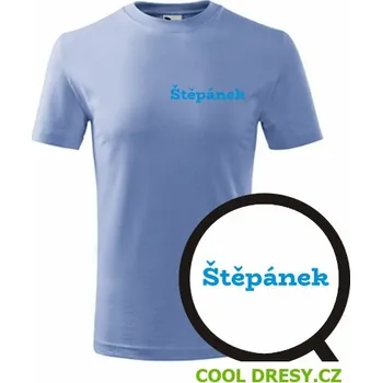 Dětské tričko Štěpánek - Barva: nebesky modrá, Velikost 10let
