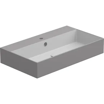 Umyvadlo Umyvadlo Zenith BW 80 hranaté, keramické, dvoubarevné, 80x46 cm, ZELAVBW80BI000038