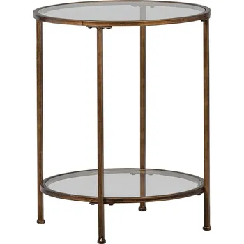 Konferenční stolek Woood Gosed 800338-A 46 cm mosaz/sklo