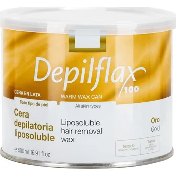 Depilflax 100 depilační vosk, zlatá plechovka 500 ml