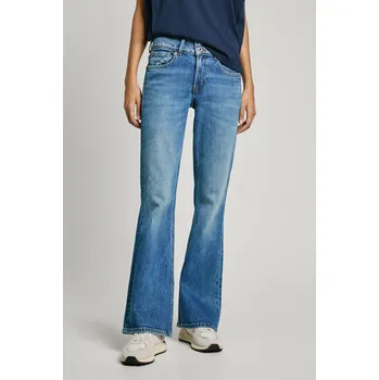 Dámská móda Pepe Jeans Dámské džíny FLARE JEANS MW VENUS Barva: denim (odpovídá obrázku), Velikost: W28 L34