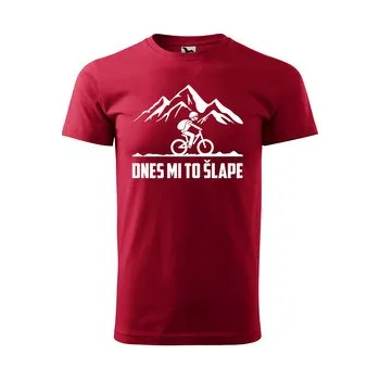 Pánská móda Tričko s potiskem Dnes mi to šlape: červené 3XL