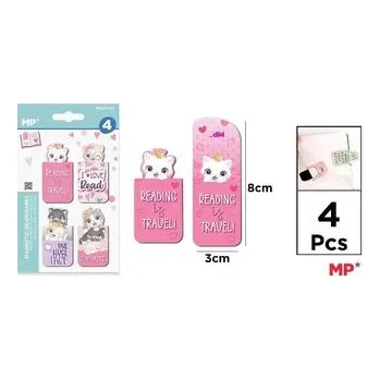 Set školních potřeb Zakładki magnetyczne Kotki 4szt