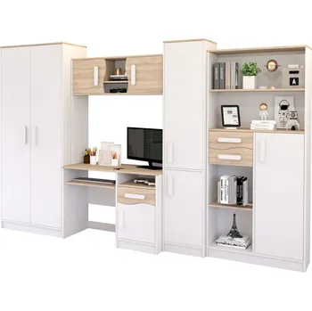 Obývací stěna Nábytková stěna SMYK (více variant) (Bílá)