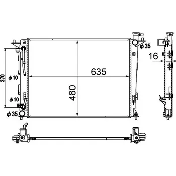 Chladič motoru Chladič, chlazení motoru MAHLE CR 1890 000S