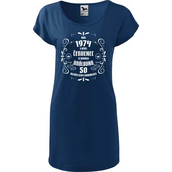 Dámské tričko DOBRÝ TRIKO Dámské tričko/šaty Narodila se královna Velikost: S, Barva: Půlnoční modrá