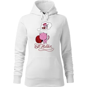 Dámská mikina DOBRÝ TRIKO Dámská mikina s potiskem Kočičí sen Velikost dámské mikiny: S, Barva: Bílá