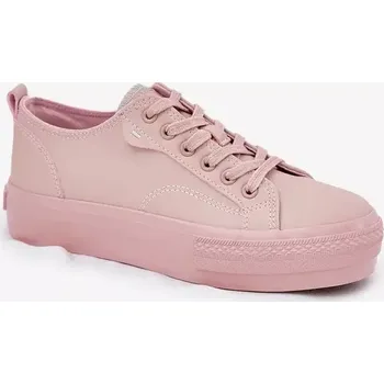 Dámské tenisky Dámské tenisky na platformě z ECO kůže Big Star – růžové velikost 40 růžová