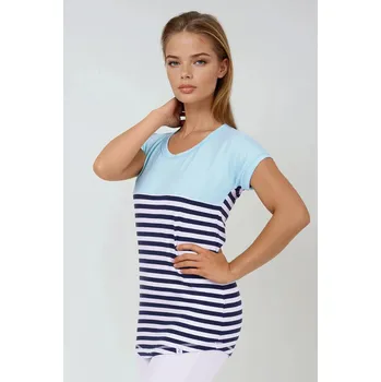 Zdravotnický oděv 2P SERVIS Triko dámské Modrava Modrá/Bílá XXL