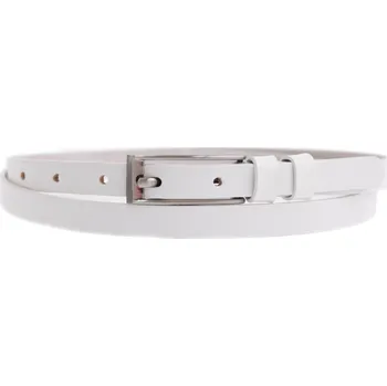 Opasek Dámský úzký kožený opasek Špongr 1547 bílý Velikost = obvod pasu (cm): 85 cm