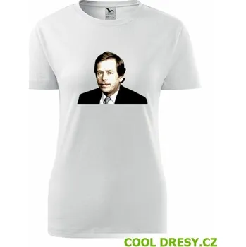 Pánské tričko Dámské tričko Václav Havel kresba - Barva: bílá, Velikost M
