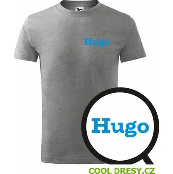 Dětské tričko Hugo - Barva: tmavě šedý melír, Velikost 4roky