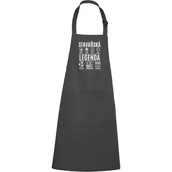 Kuchyňská zástěra DOBRÝ TRIKO Zástěra s potiskem Stavařská legenda Barva: Antracitová