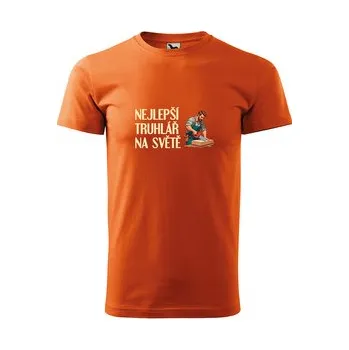 Pánská móda Tričko s potiskem Nejlepší truhlář na světě: oranžové L