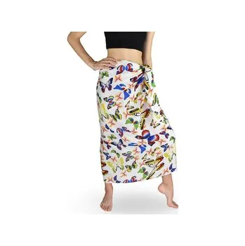 Šátek Sarong - Pareo BUTTERFLY, modro-červený