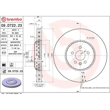Brzdový kotouč Brzdový kotouč BREMBO 09.D722.23