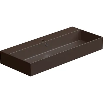 Umyvadlo Umyvadlo Zenith BW 102 hranaté, keramické, cacao matné, 102x46 cm, ZELAVBW102035