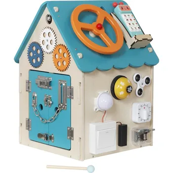 Výuková hračka 2Kids Toys Activity board Domeček tyrkysový