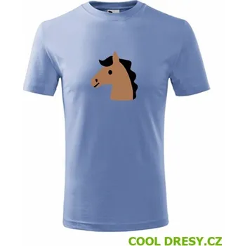 Chlapecké tričko Dětské tričko s koníkem 4 - Barva: nebesky modrá, Velikost 8let