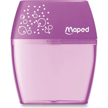 Ořezávátko Maped Shaker - s odpadní nádobkou 2 otvory, blistr, mix barev