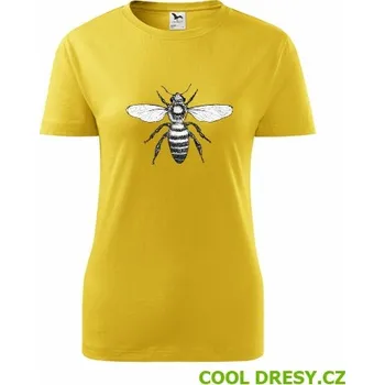 Dámské tričko se včelou - Barva: žlutá, Velikost L
