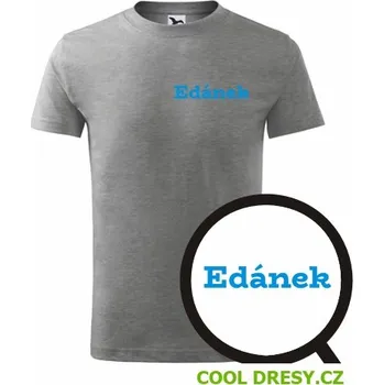 Chlapecké oblečení Dětské tričko Edánek - Barva: tmavě šedý melír, Velikost 4roky