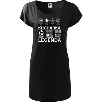 Dámské tričko DOBRÝ TRIKO Dámské tričko/šaty Kuchařka legenda Velikost: L, Barva: Černá
