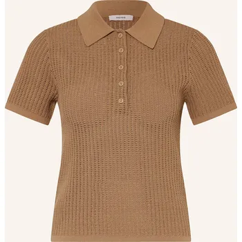 Dámská košile Reiss Dámská Úpletová Polokošile, hnědá, 40