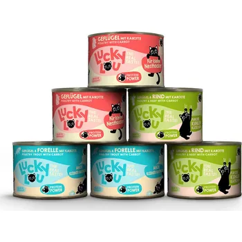 Krmivo pro kočku 6x200g Lucky Lou Lifestage Kitten - mix I (3 druhy)