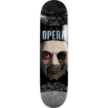 Skateboardová deska OPERA deska - Skull Mask Symmetrical EX7 Pop Slick Deck Black (BLACK)