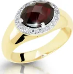 Cutie Jewellery Zlatý prsten s almadinem a zirkony Z9003-1892-AL-X-1 Velikost: 60