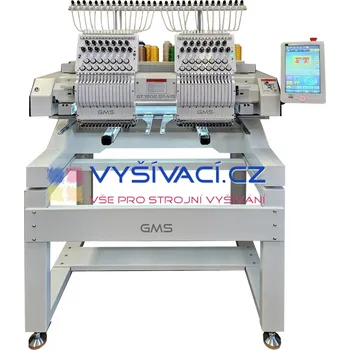 GMS vyšívací stroje vyšívací stroj GMS-GT1502 EP A15 průmyslový dvouhlavový 15-ti jehlový vybavení stroje: bez vyšívání čepic