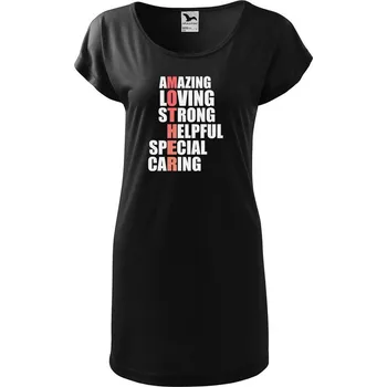 Dámské tričko DOBRÝ TRIKO Dámské tričko/šaty s potiskem Mother Velikost: 2XL, Barva: Černá