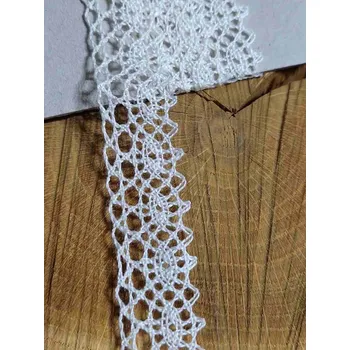 Krajka Bavlněná krajka šíře 19 mm jemná ecru