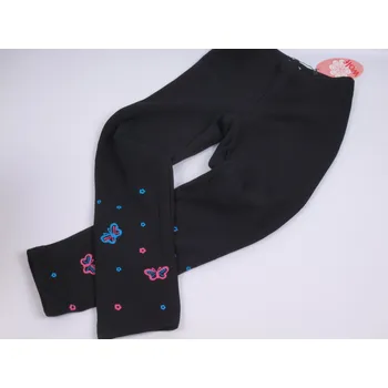 Dívčí legíny Dívčí TERMO legíny elasťáky Wolf T2424 černé s motýlky teplé velikost oblečení - děti: 104/110