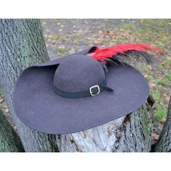 Klobouk MUŠKETÝRSKÝ KLOBOUK kulatý