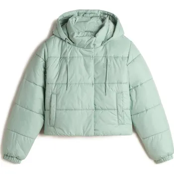 bunda zimní dámská VANS Hillgate Cropped Puffer Gray Olive - XS