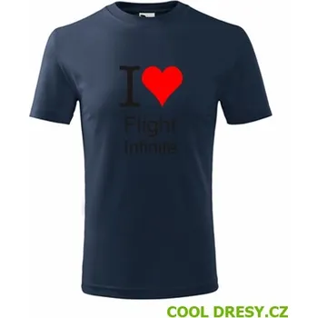 Chlapecké oblečení Dětské tričko I love Flight Infinite - Barva: námořní modrá, Velikost 10let