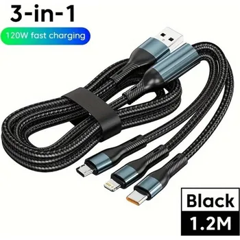 Příslušenství ke karavanu Rychlonabíjecí kabel USB - A, 200cm, 120W