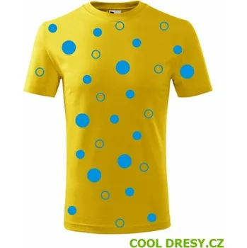 Dětské tričko s modrými kuličkami - Barva: žlutá, Velikost 4roky